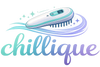 Logo of 'chilllique' with a hairbrush design on a white background